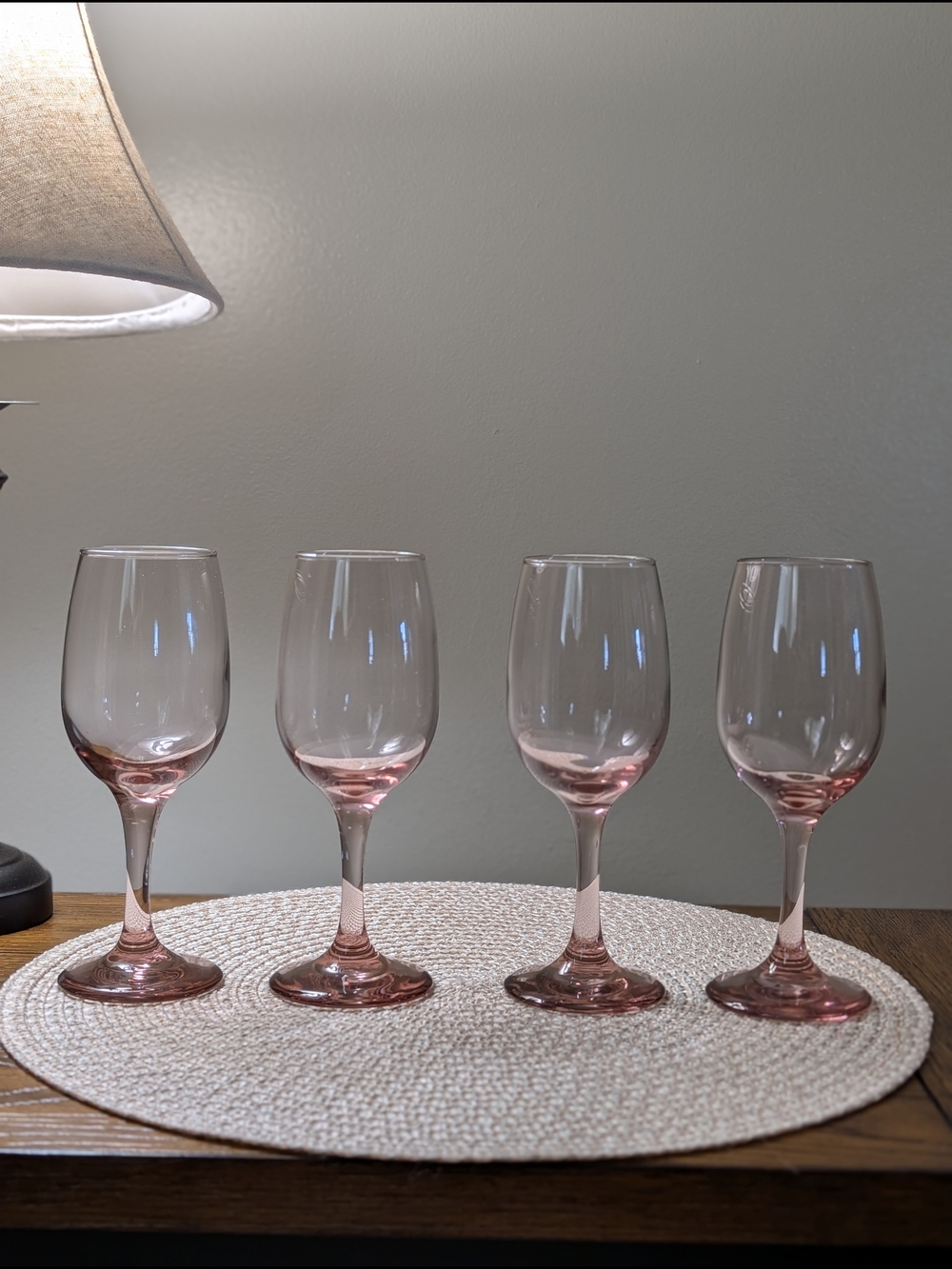 Vintage Libbey Premiere Pink Plum Goblets Wine Glasses - Soft Pink